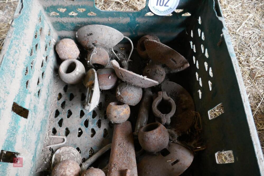 CRATE OF TRACTOR BALLS ETC