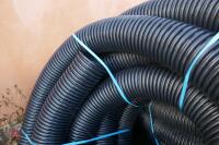 2x NEW 50M ROLLS OF BLACK DRAINAGE PIPE - 2