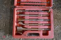 BOX OF SDS DRILL BITS & HAMMER CHISELS