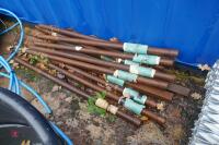 12 5'4" STEEL TUBING POSTS - 6