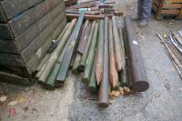 APPROX 25 5'6" X 4" WOODEN FENCING POSTS - 2