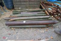 APPROX 25 5'6" X 4" WOODEN FENCING POSTS - 4