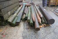 APPROX 25 5'6" X 4" WOODEN FENCING POSTS - 6