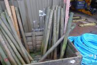 APPROX 40 WOODEN FENCING POSTS - 3