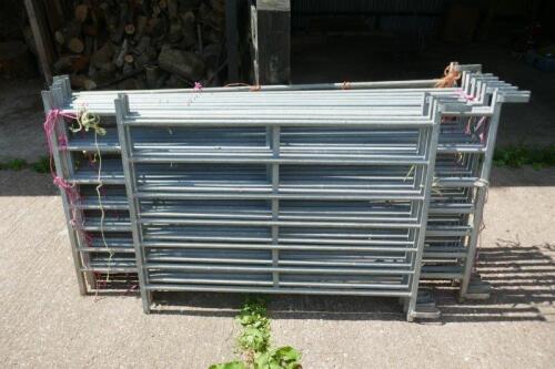 9 GALVANISED 6' & 4' SHEEP HURDLES