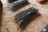 20 BLACK PLASTIC ELECTRIC FENCE STAKES - 5