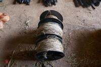 3 REELS OF USED ELECTRIC FENCING WIRE - 8