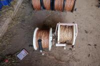 2 REELS OF USED ELECTRIC FENCING WIRE - 4