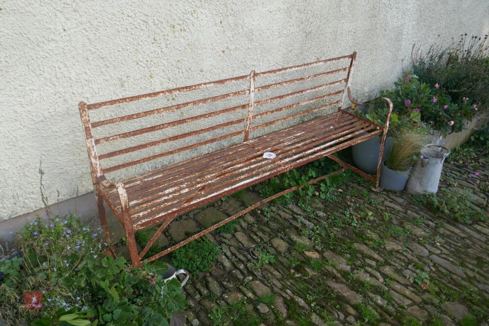 72" LONG X 15" DEEP IRON GARDEN SEAT