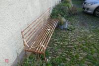 72" LONG X 15" DEEP IRON GARDEN SEAT - 2