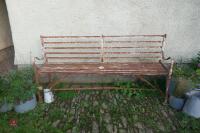 72" LONG X 15" DEEP IRON GARDEN SEAT - 3