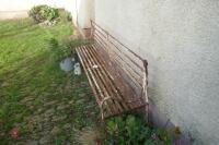 72" LONG X 15" DEEP IRON GARDEN SEAT - 4