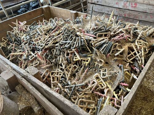 BOX OF PLASTIC GROUND SPIKES