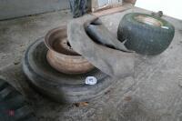 750 X 16 WHEEL CENTRE, TYRE AND TUBE - 4