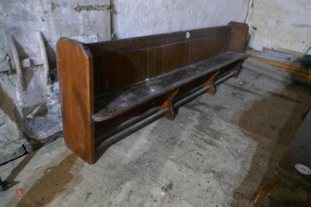 WOODEN CHURCH PEW