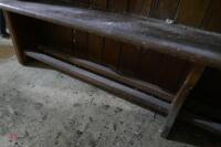 WOODEN CHURCH PEW - 8