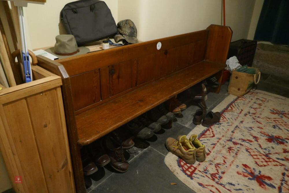 WOODEN CHURCH PEW