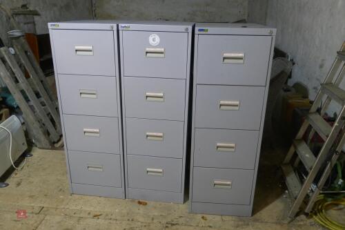 3 SILVERLINE 4 DRAW FILING CABINETS
