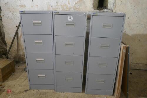 3 SILVERLINE 4 DRAW FILING CABINETS