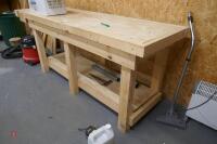 WOODEN CARPENTERS WORKBENCH - 8