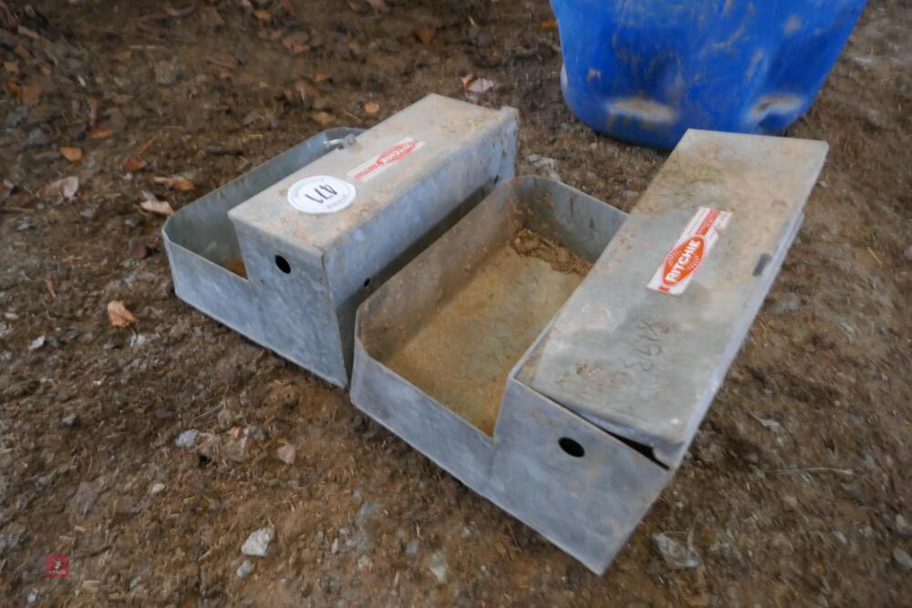 2 RICHTIE GALVANSIED WATER TROUGHS