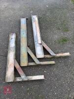 3 METAL FEED BARRIER STANDS - 2