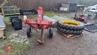 FRONT LINKAGE MOLE PLOUGH Wheels, tyres + torpedo in good condition - 2