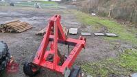 FRONT LINKAGE MOLE PLOUGH Wheels, tyres + torpedo in good condition - 5