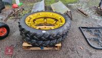 2 ROW CROP WHEELS + TYRES