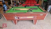 POOL TABLE C/W CUES AND REST