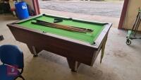 POOL TABLE C/W CUES AND REST - 7