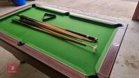 POOL TABLE C/W CUES AND REST - 8