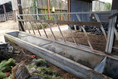 15' GALV CATTLE FEED TROUGH/BARRIER