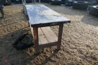 APPROX 6' X 2' WOODEN TOP TABLE - 5