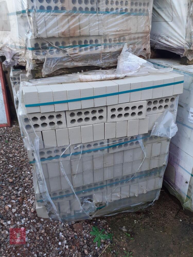 5 PALLETS OF LIGHT GREY BRICKS