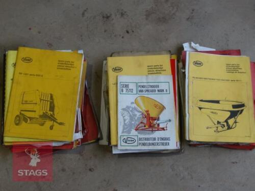VICON PARTS BOOKS