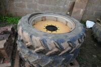 2 X GOOD YEAR FRONT ROW CROP WHEELS/TYRE - 4