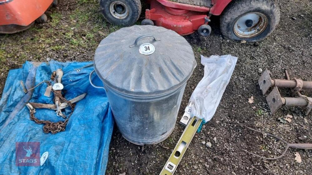 GALVANISED BIN