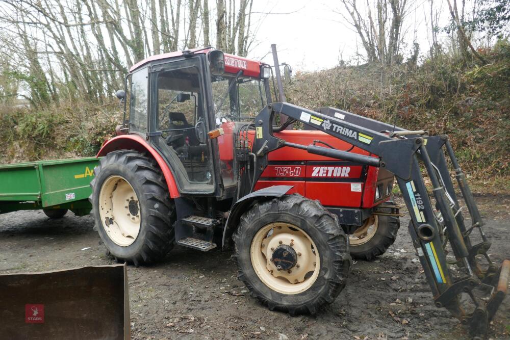 1998 ZETOR 7540 4WD TRACTOR C/W LOADER