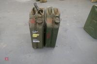 2 GREEN 20L JERRY CANS - 4