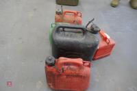 5 PLASTIC FUEL CANS - 5