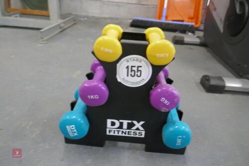 SET OF 6 DTX FITNESS WEIGHTS