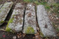 3 HALF MOON GRANITE COPING STONES - 3