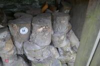 STACK OF UNPROCESSED FIREWOOD LOGS - 7