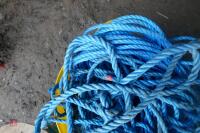 REEL AND TUB OF BLUE ROPE - 3