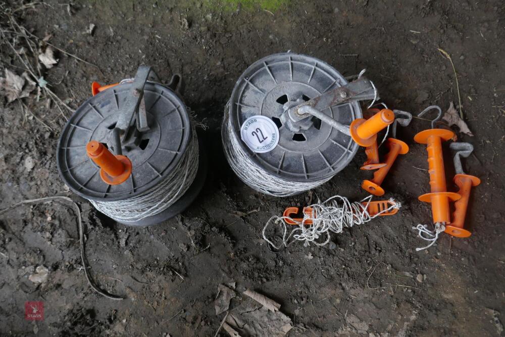 2 GALLAGHER REELS OF ELECTRIC FENCE CORD