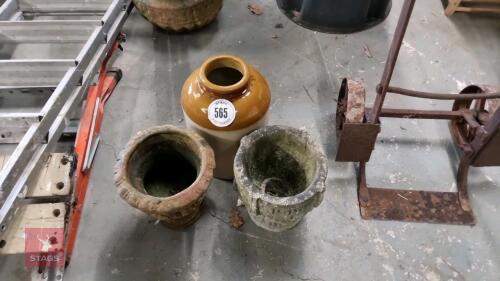 2X POTS & STONEWARE JAR