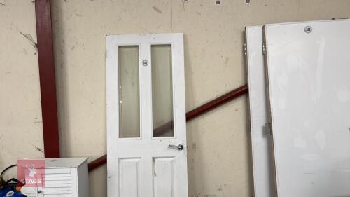 WOODEN DOOR WITH GLASS PANELS