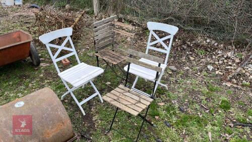 4 PATIO CHAIRS & TABLE