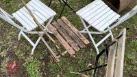 4 PATIO CHAIRS & TABLE - 4